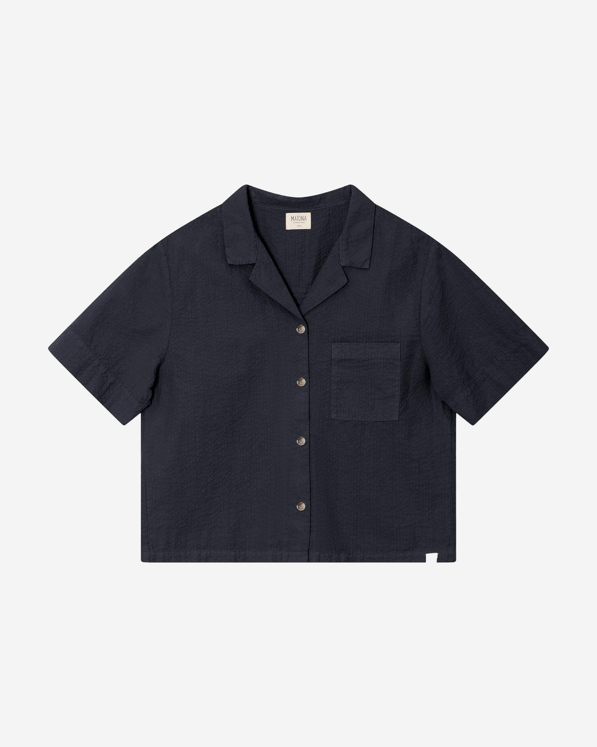 Seersucker Blouse navy