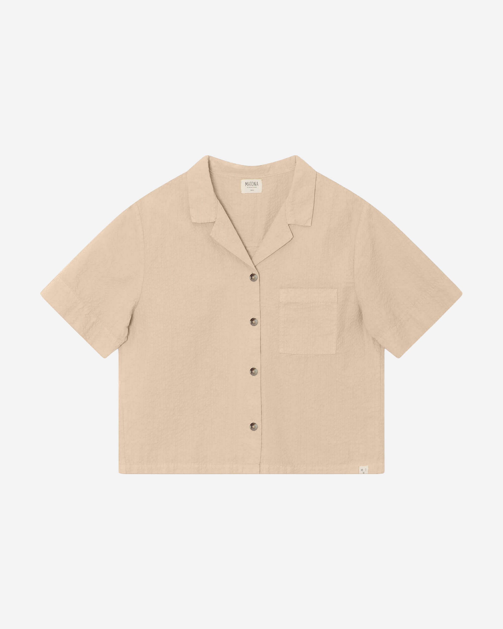 Seersucker Blouse sand