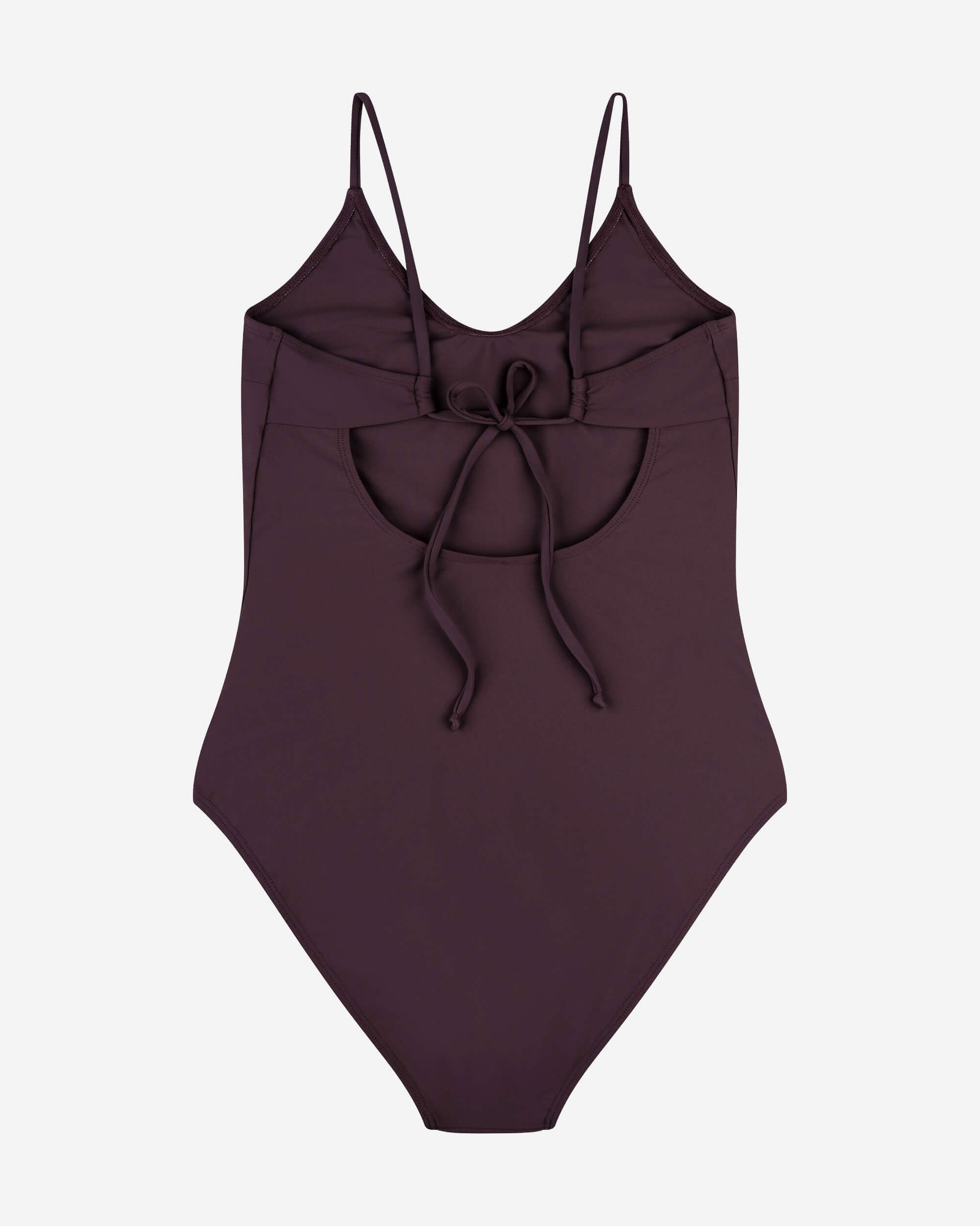 V-Neck Bathing Suit aubergine