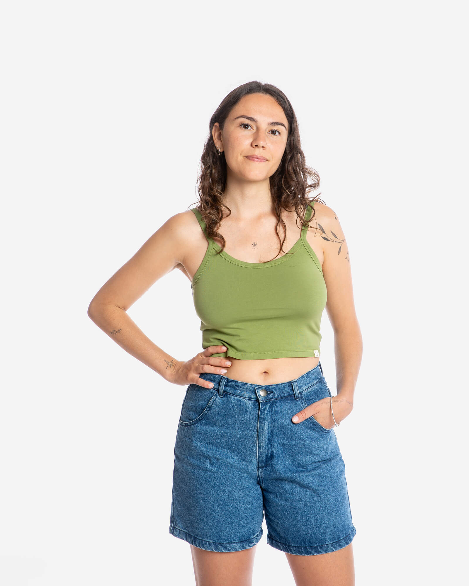 Basic Crop Top olive