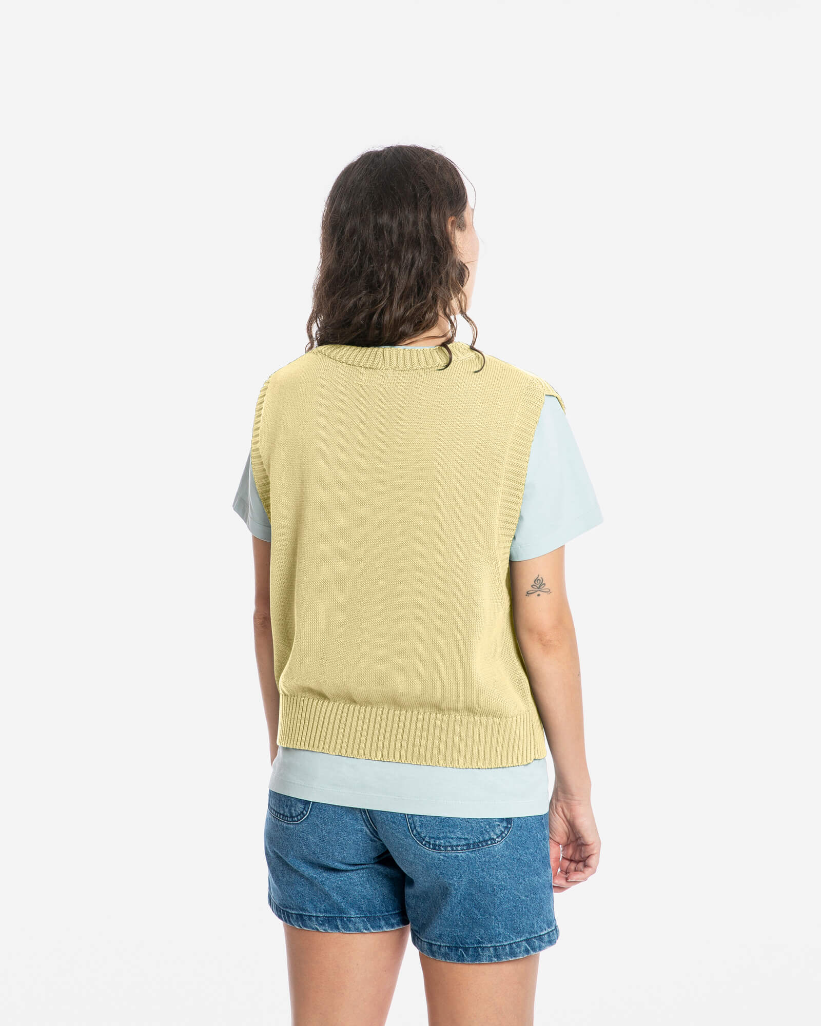 Boxy Knit Vest vanilla