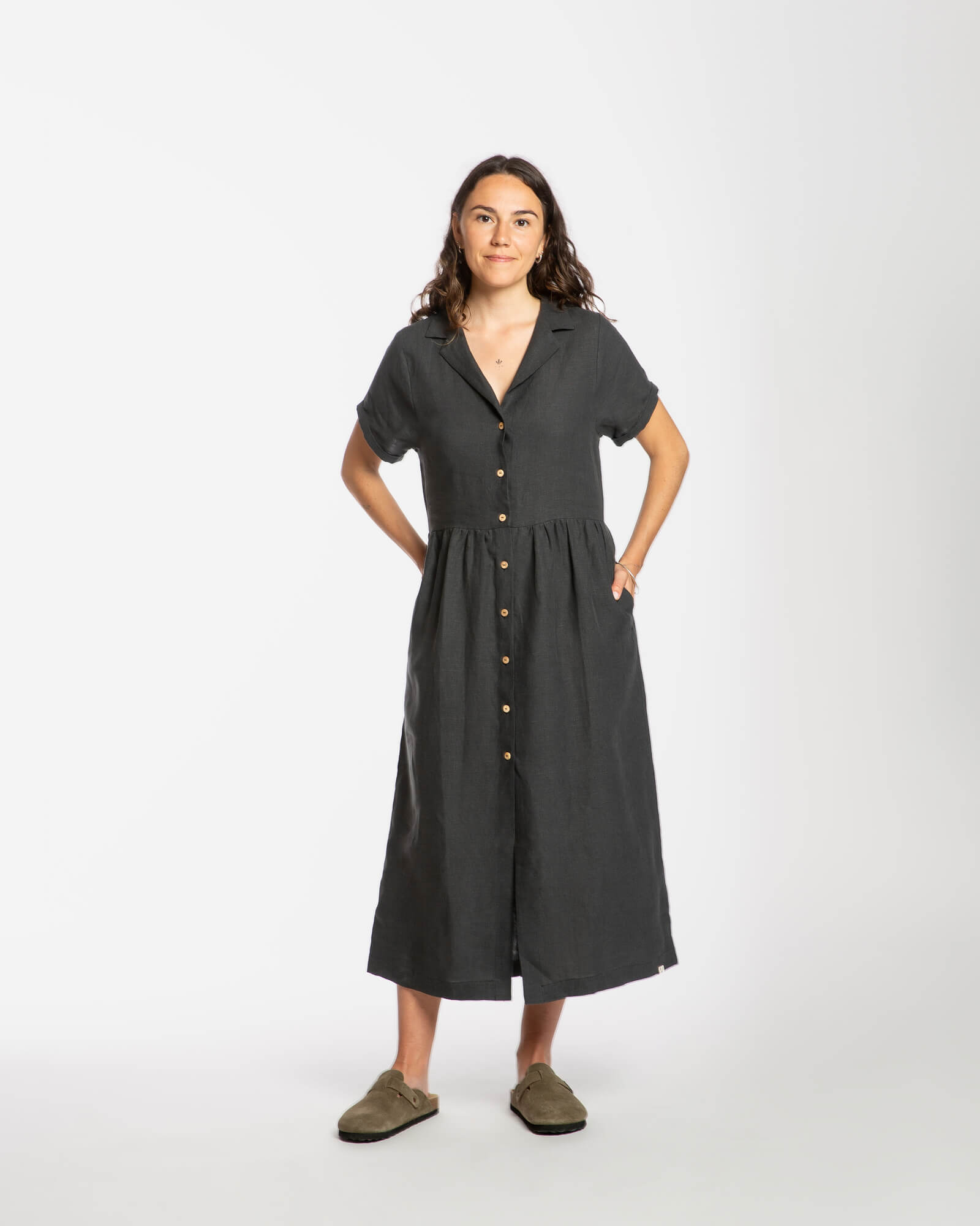 Collared Dress black