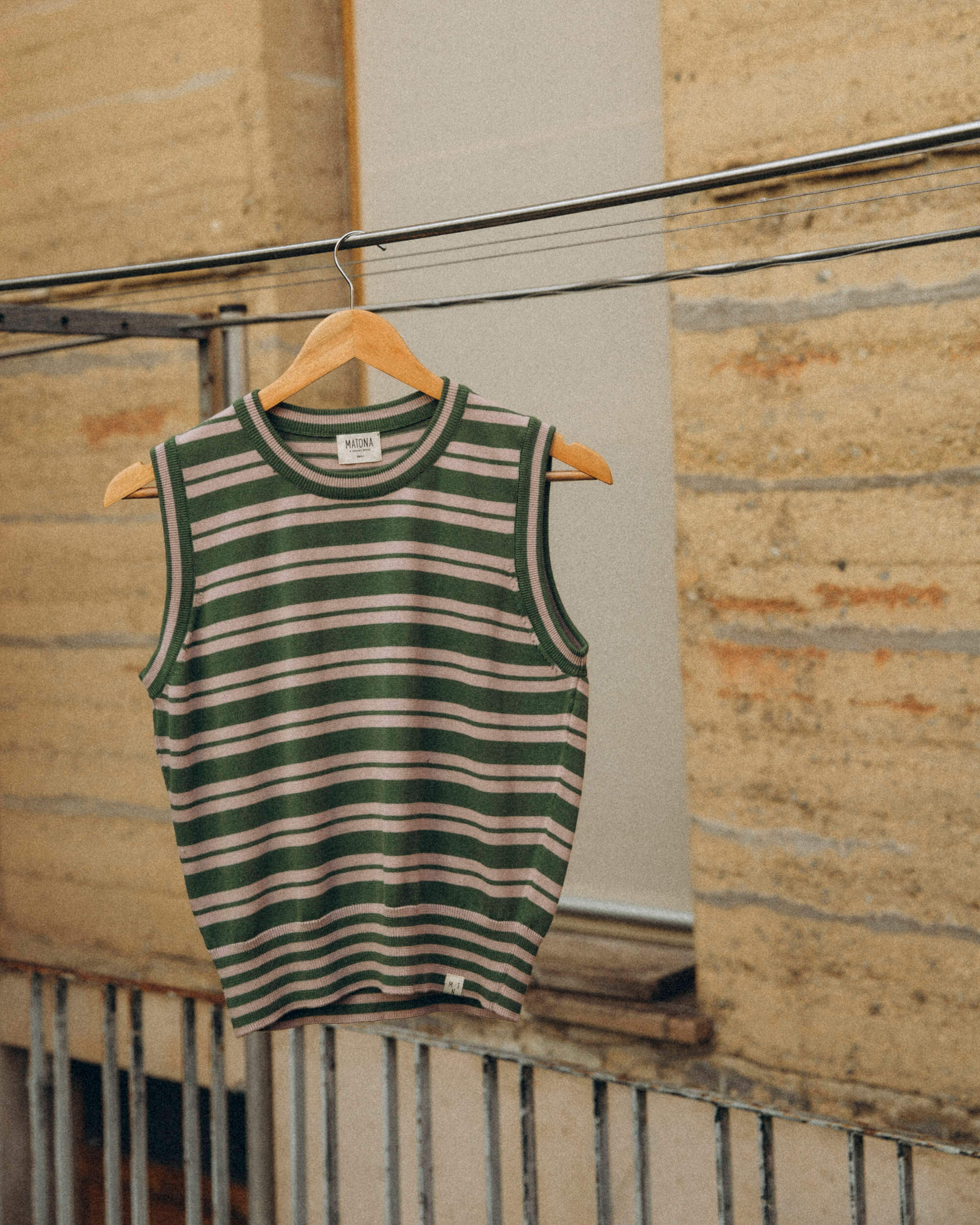 Cotton Knit Top fir/lavender