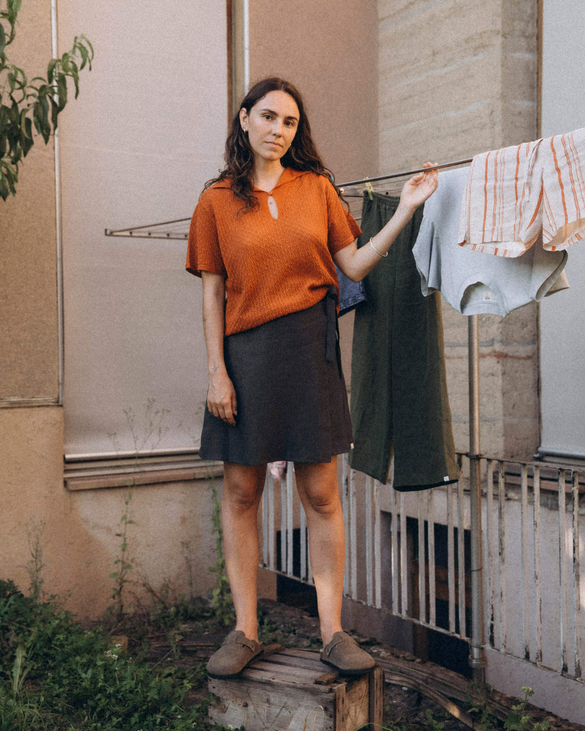 Pointelle Blouse copper