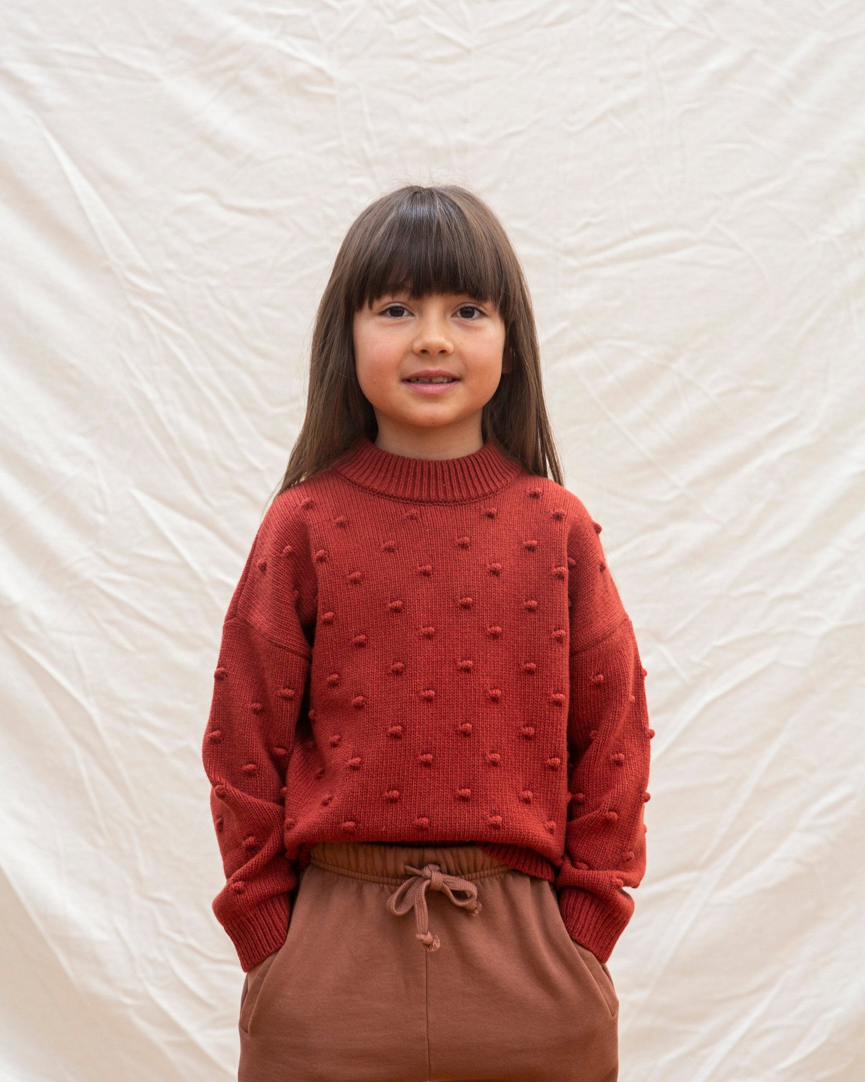 Bobble Sweater Kids oxide red