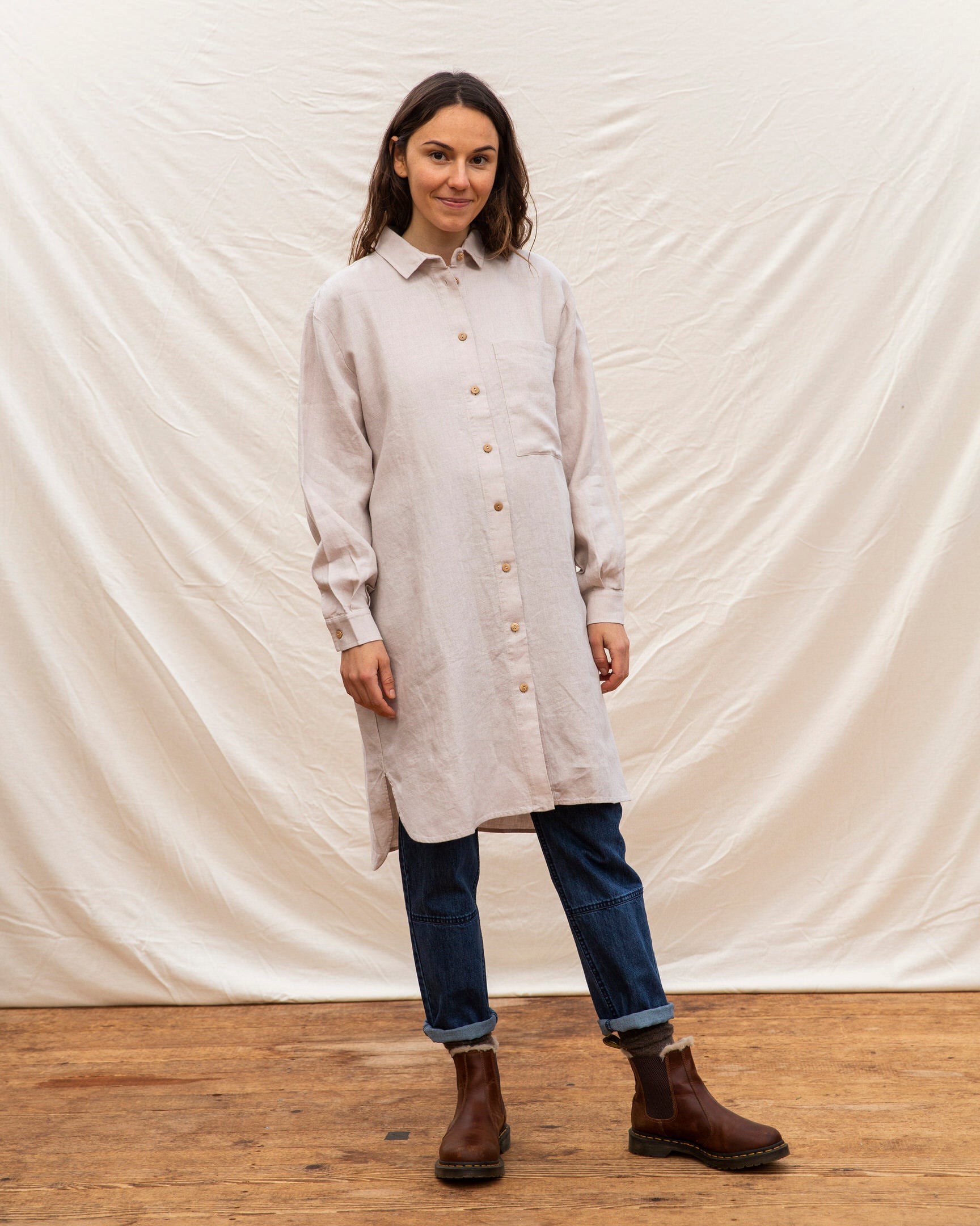 Shirtdress pale clay