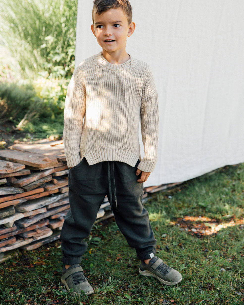 Regular Cotton Sweater Kids juniper