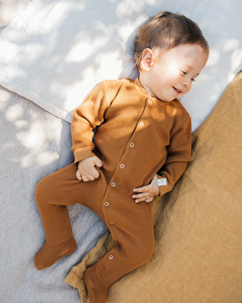 Basic Footed Pajama terracotta