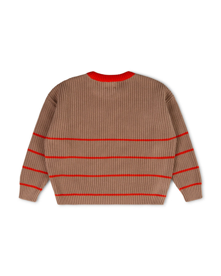 Essential Sweater poppy stripes
