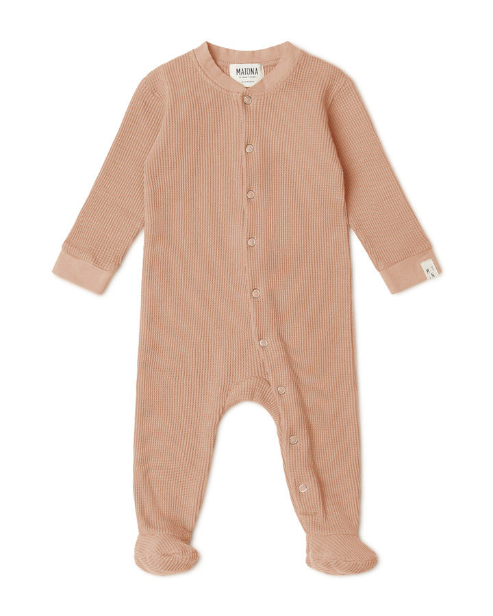 Basic Footed Pajama terracotta