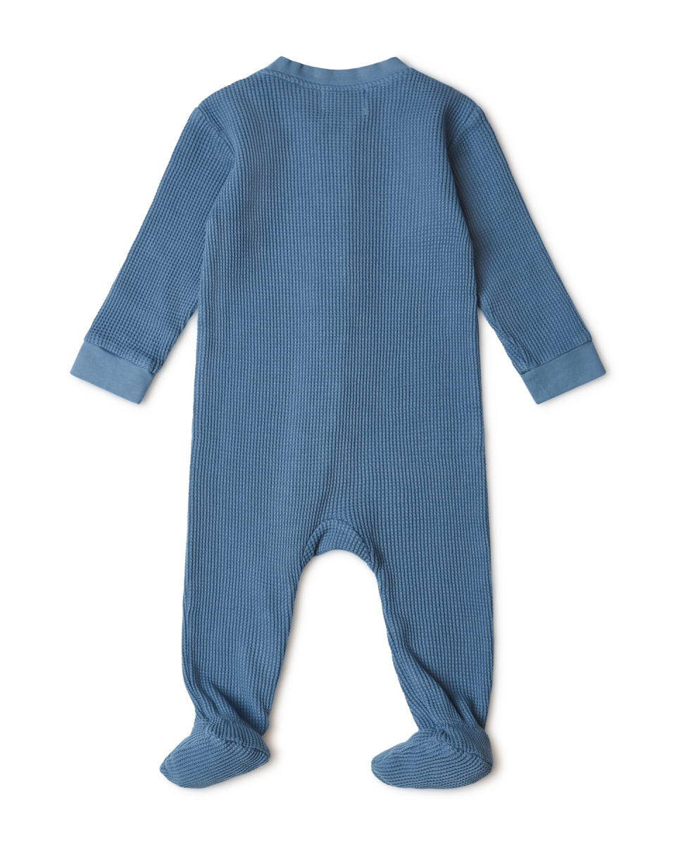 Basic Footed Pajama smoky blue