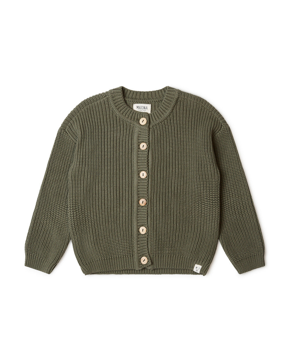 Crewneck Cotton Cardigan juniper