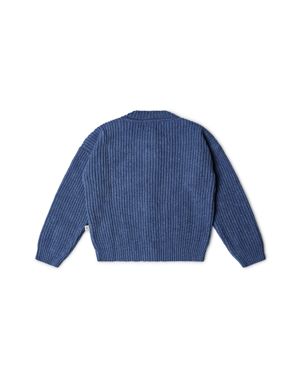 Round Neck Cardigan thunder blue