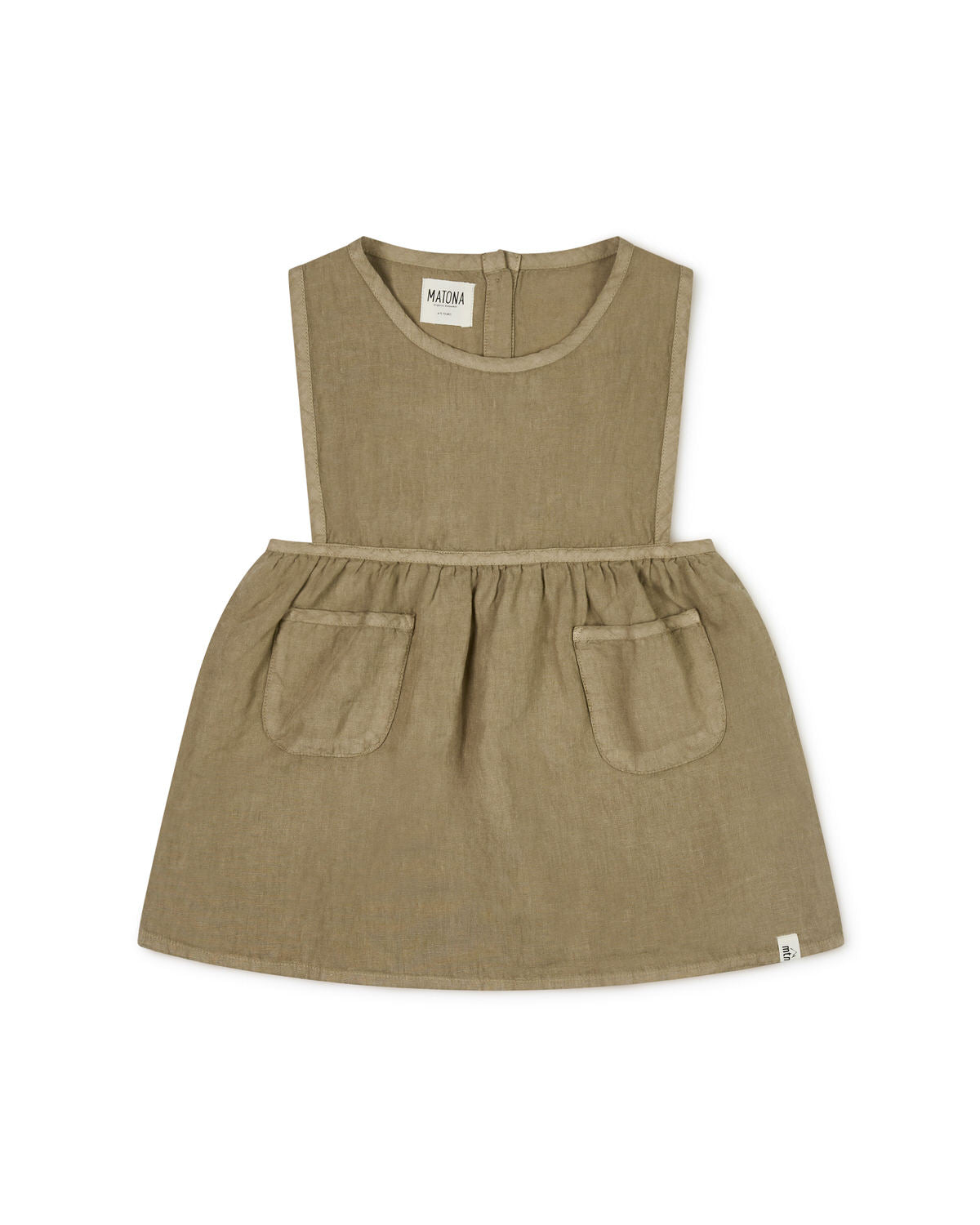 Nora Pinafore Dress clay